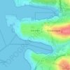 Topografische kaart Kársnes, hoogte, reliëf