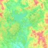Topografische kaart powiat piski, hoogte, reliëf