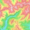 Topografische kaart Valbondione, hoogte, reliëf