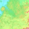 Topografische kaart Koraput, hoogte, reliëf