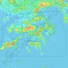 Topografische kaart Hongkong, hoogte, reliëf