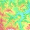 Topografische kaart Cazo, hoogte, reliëf