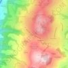 Topografische kaart Chainaz-les-Frasses, hoogte, reliëf