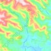 Topografische kaart Tupandi, hoogte, reliëf