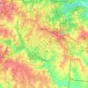 Topografische kaart Garner, hoogte, reliëf