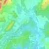 Topografische kaart Le Triadou, hoogte, reliëf