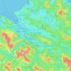 Topografische kaart Gran Bilbao, hoogte, reliëf