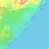 Topografische kaart l'Ametlla de Mar, hoogte, reliëf
