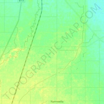 Topografische kaart Strathallan, hoogte, reliëf