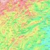 Topografische kaart Zhangjiajie, hoogte, reliëf