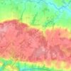 Topografische kaart Monterblanc, hoogte, reliëf