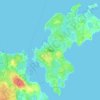 Topografische kaart Fårö, hoogte, reliëf