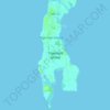 Topografische kaart Tilghman Island, hoogte, reliëf