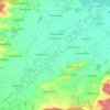 Topografische kaart Königsmoos, hoogte, reliëf
