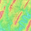 Topografische kaart Green Ridge State Forest, hoogte, reliëf