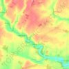 Topografische kaart Bibury, hoogte, reliëf