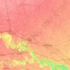 Topografische kaart Firozabad, hoogte, reliëf