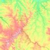 Topografische kaart Região Geográfica Imediata de Santana do Livramento, hoogte, reliëf