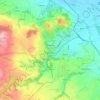 Topografische kaart Kutná Hora, hoogte, reliëf