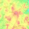 Topografische kaart Pinos, hoogte, reliëf