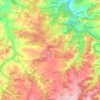 Topografische kaart Calaceite, hoogte, reliëf