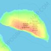 Topografische kaart Akimiski Island, hoogte, reliëf