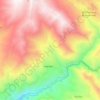 Topografische kaart Huacllán, hoogte, reliëf