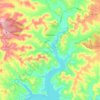 Topografische kaart Jonestown, hoogte, reliëf