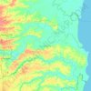 Topografische kaart Tulang Bawang, hoogte, reliëf