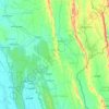 Topografische kaart Gomati, hoogte, reliëf