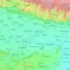Topografische kaart Bihar, hoogte, reliëf