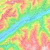 Topografische kaart Conthey, hoogte, reliëf