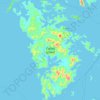 Topografische kaart Culion Island, hoogte, reliëf