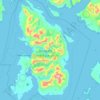 Topografische kaart Annette Island, hoogte, reliëf