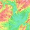 Topografische kaart Loch Raven Reservoir, hoogte, reliëf