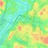 Topografische kaart Parco del Ninfeo, hoogte, reliëf