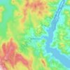 Topografische kaart Geeveston, hoogte, reliëf