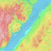 Topografische kaart Fleuve Saint-Laurent, Estuaire moyen, hoogte, reliëf