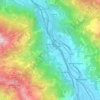 Topografische kaart Quincinetto, hoogte, reliëf
