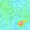 Topografische kaart Mysuru, hoogte, reliëf