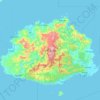 Topografische kaart Viti Levu, hoogte, reliëf