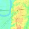 Topografische kaart Savannah, hoogte, reliëf