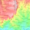 Topografische kaart Bantwaram mandal, hoogte, reliëf