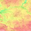 Topografische kaart Woiwodschap Groot-Polen, hoogte, reliëf