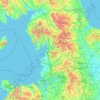 Topografische kaart North West England, hoogte, reliëf