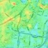 Topografische kaart Azabudai, hoogte, reliëf