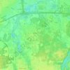 Topografische kaart Waalre, hoogte, reliëf