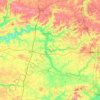 Topografische kaart La Somme Rivière, hoogte, reliëf