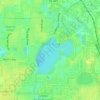 Topografische kaart Lake Orlando, hoogte, reliëf