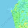 Topografische kaart Colombo, hoogte, reliëf